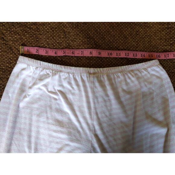 Laura Ashley Pajama Set Pink Striped Scottie Dog 2pc PJs Cotton L Sleepwear - Picture 7 of 8